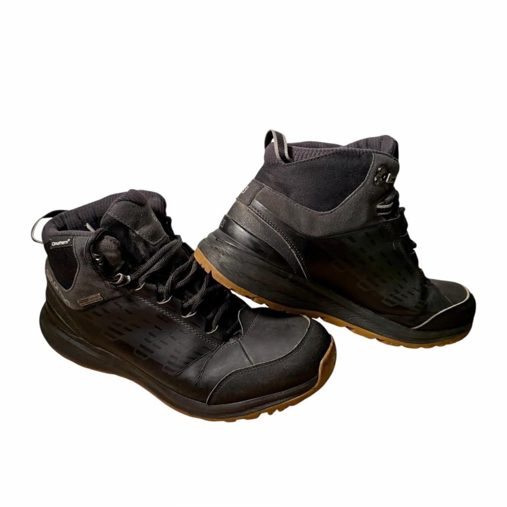 SALOMON Kaipo CS WP 2 Waterproof Winter Boots‎ Climashield Black Men’s 10.5